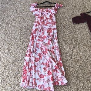 Maxi dress with shorts built in